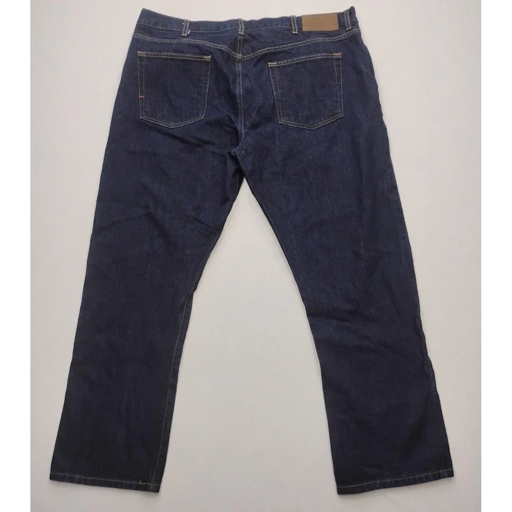 Tommy Hilfiger Straight Jeans Mens Blue Dark Wash Denim 40x30